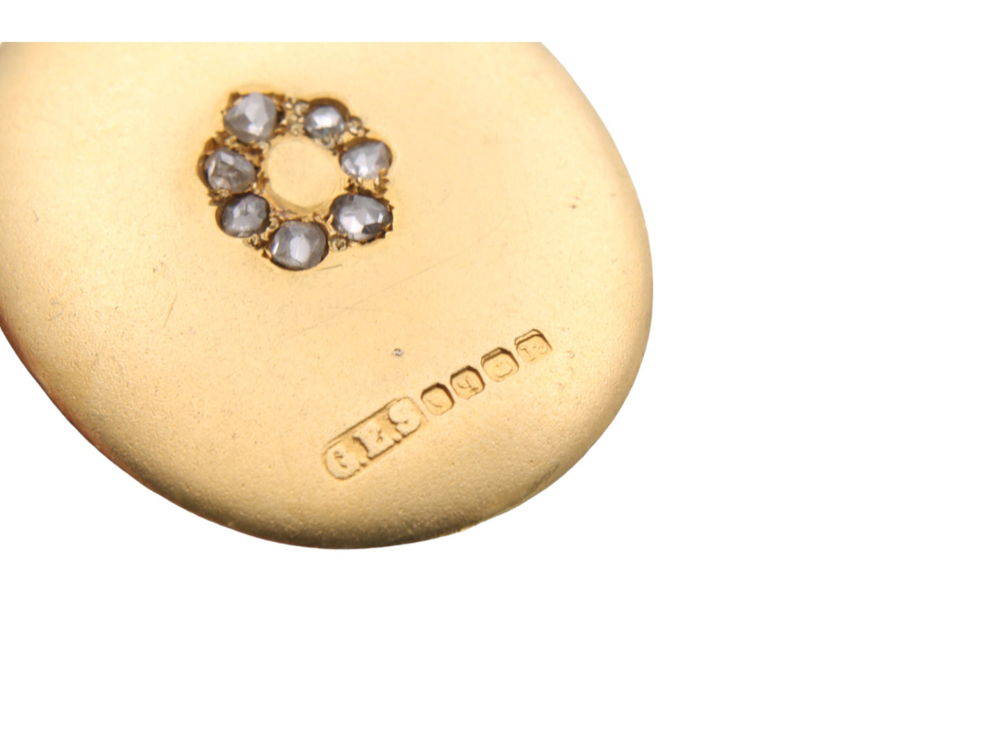 Antique 18ct Gold Old Cut Diamond Locket Pendant, 13g, 1911