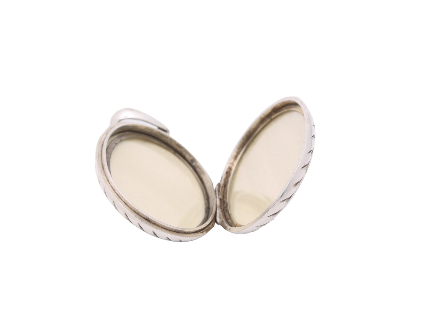 Antique Victorian Silver Amity Eternity Infinity Locket