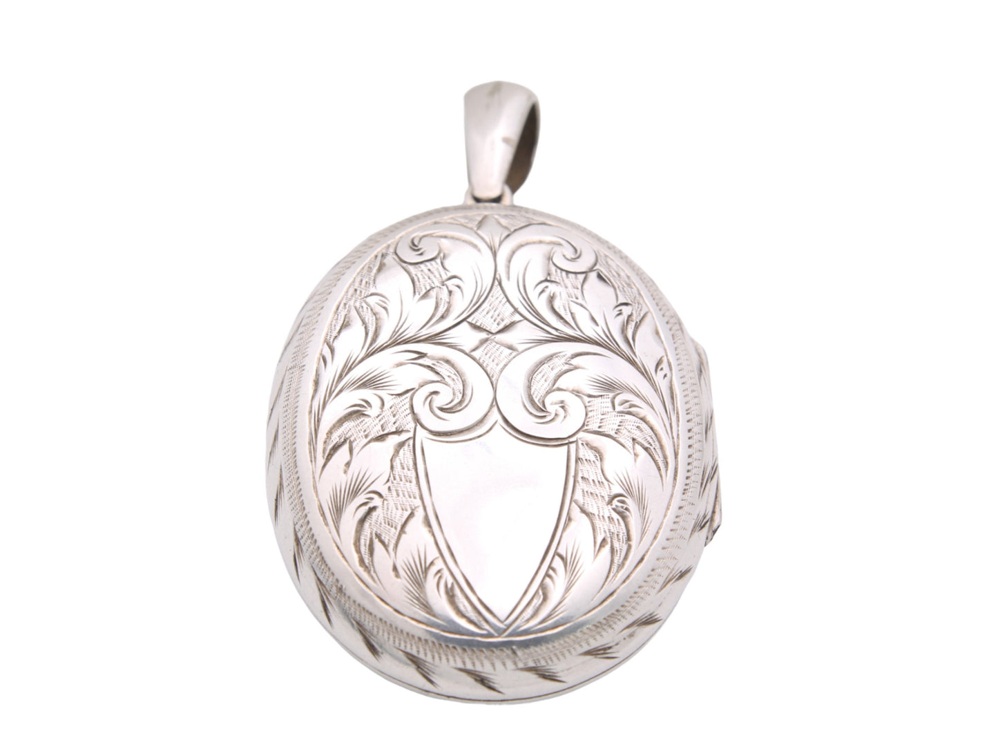 Antique Victorian Silver Amity Eternity Infinity Locket