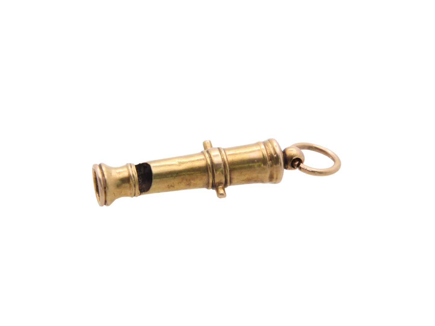 Antique Victorian 15ct Gold Canon Whistle