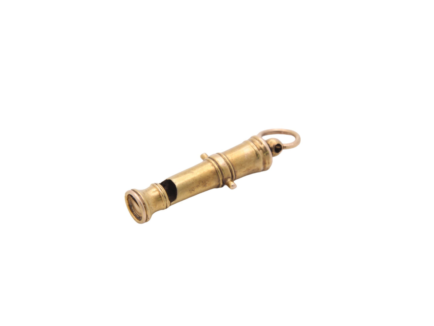 Antique Victorian 15ct Gold Canon Whistle