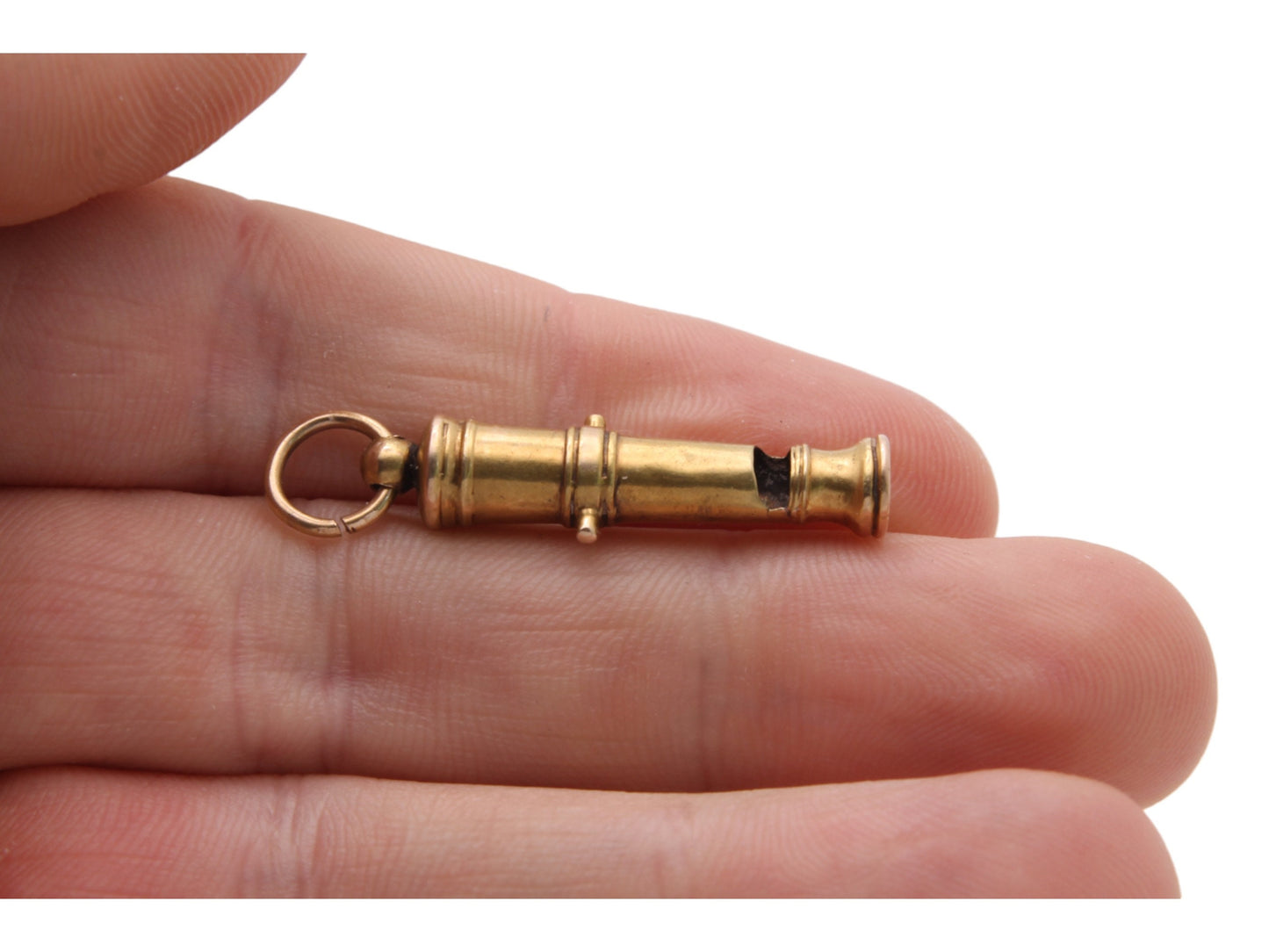 Antique Victorian 15ct Gold Canon Whistle
