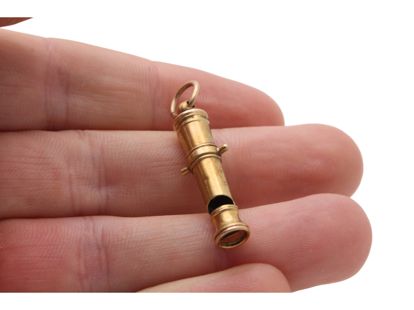Antique Victorian 15ct Gold Canon Whistle