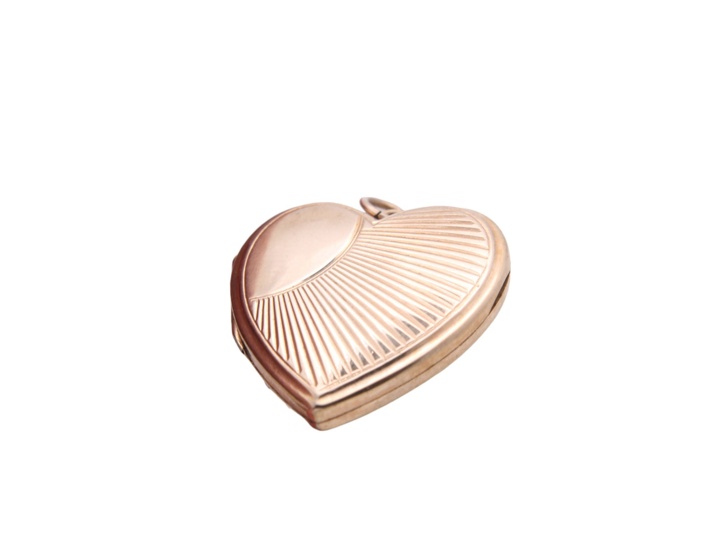 Art Deco 9ct Gold Back & Front Sunburst Locket