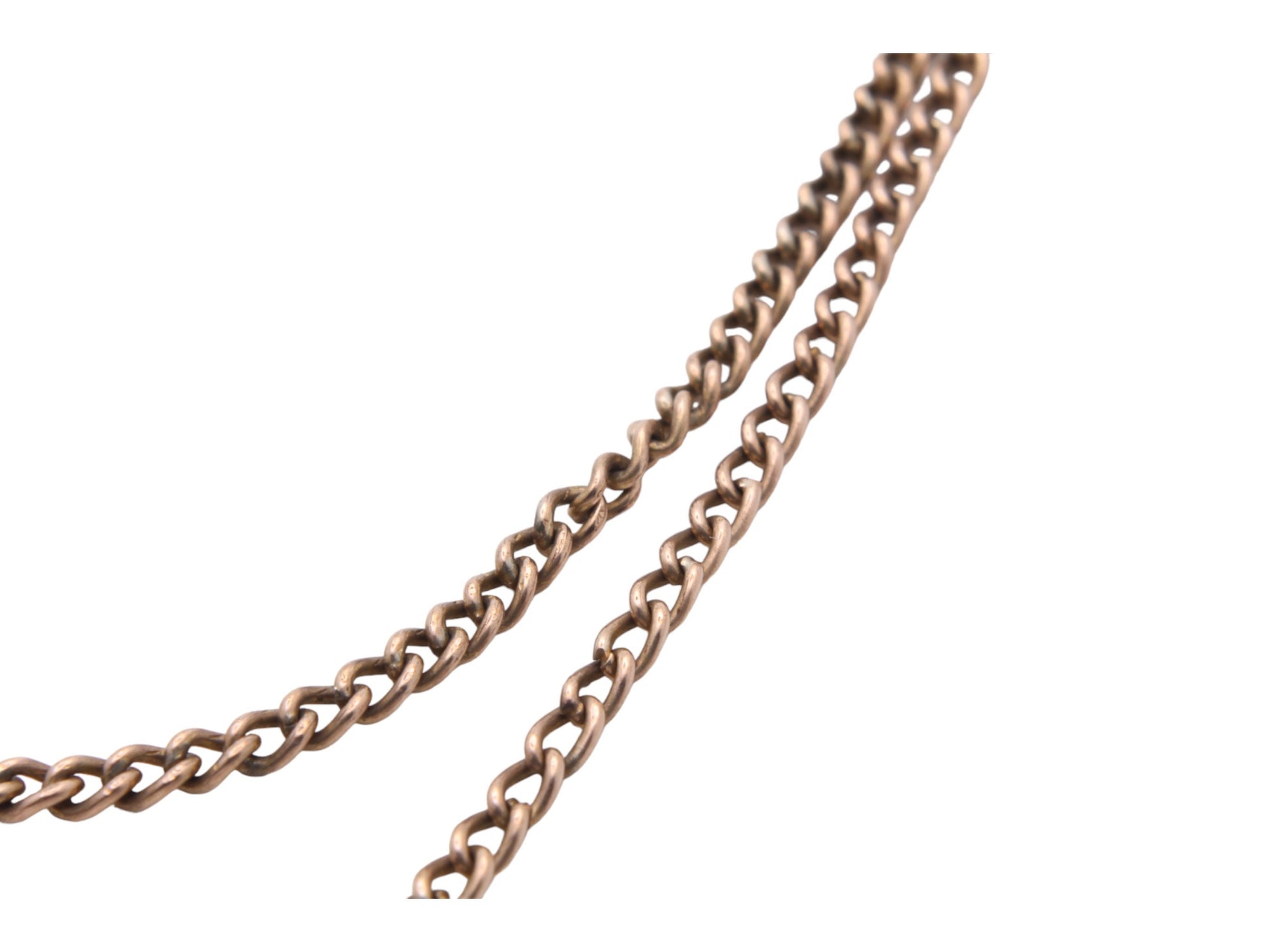 Antique-Victorian-9ct-Rolled-Rose-Gold-Long-Guard-Necklace-53"