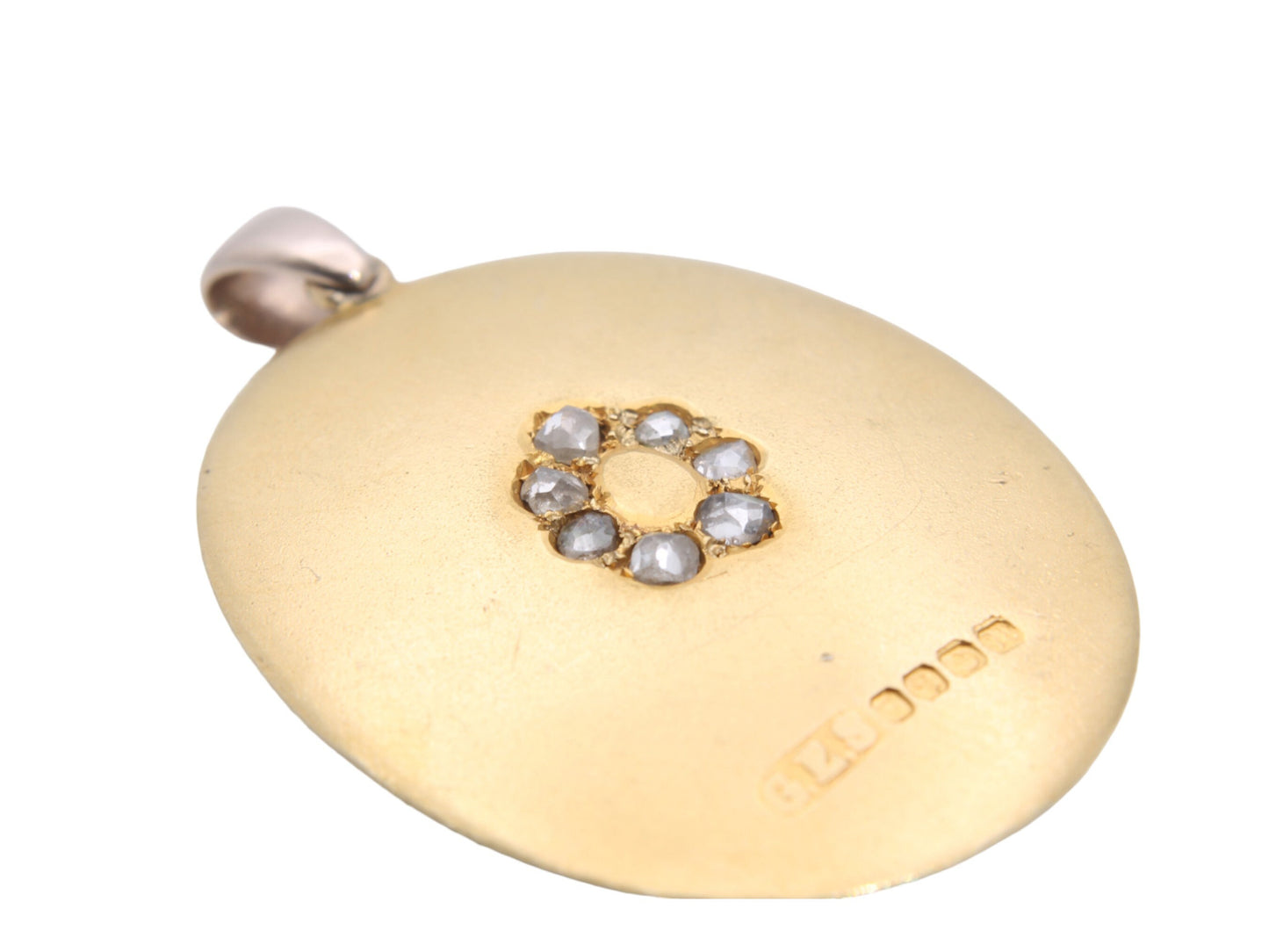 Antique 18ct Gold Old Cut Diamond Locket Pendant, 13g, 1911