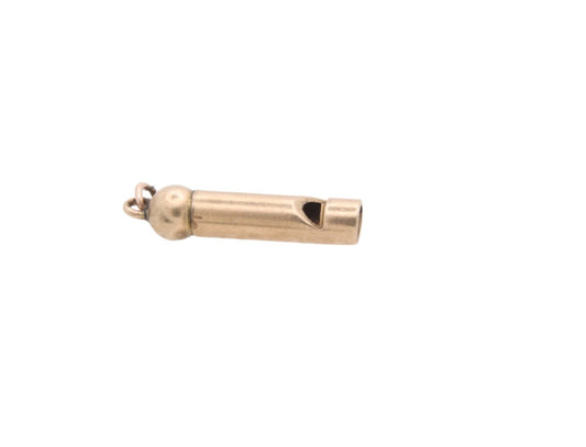 Antique 9ct Gold Dog Whistle Charm Pendant