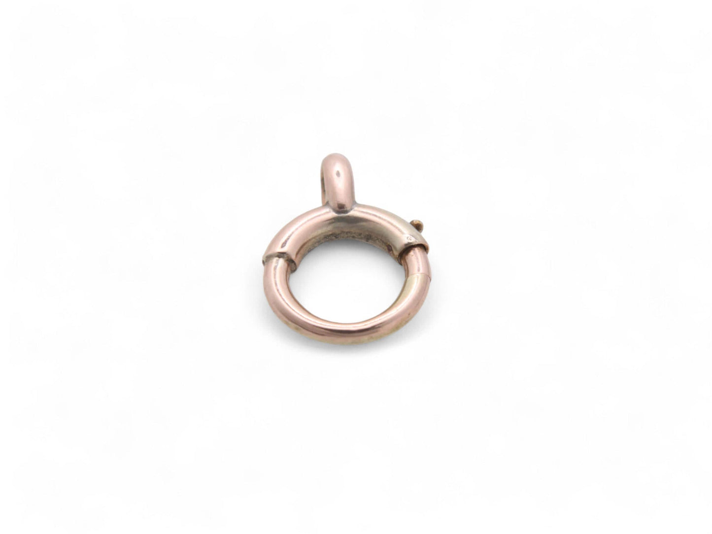 Antique Victorian 9ct Rose Gold Bolt Clasp, Spring Jump Ring