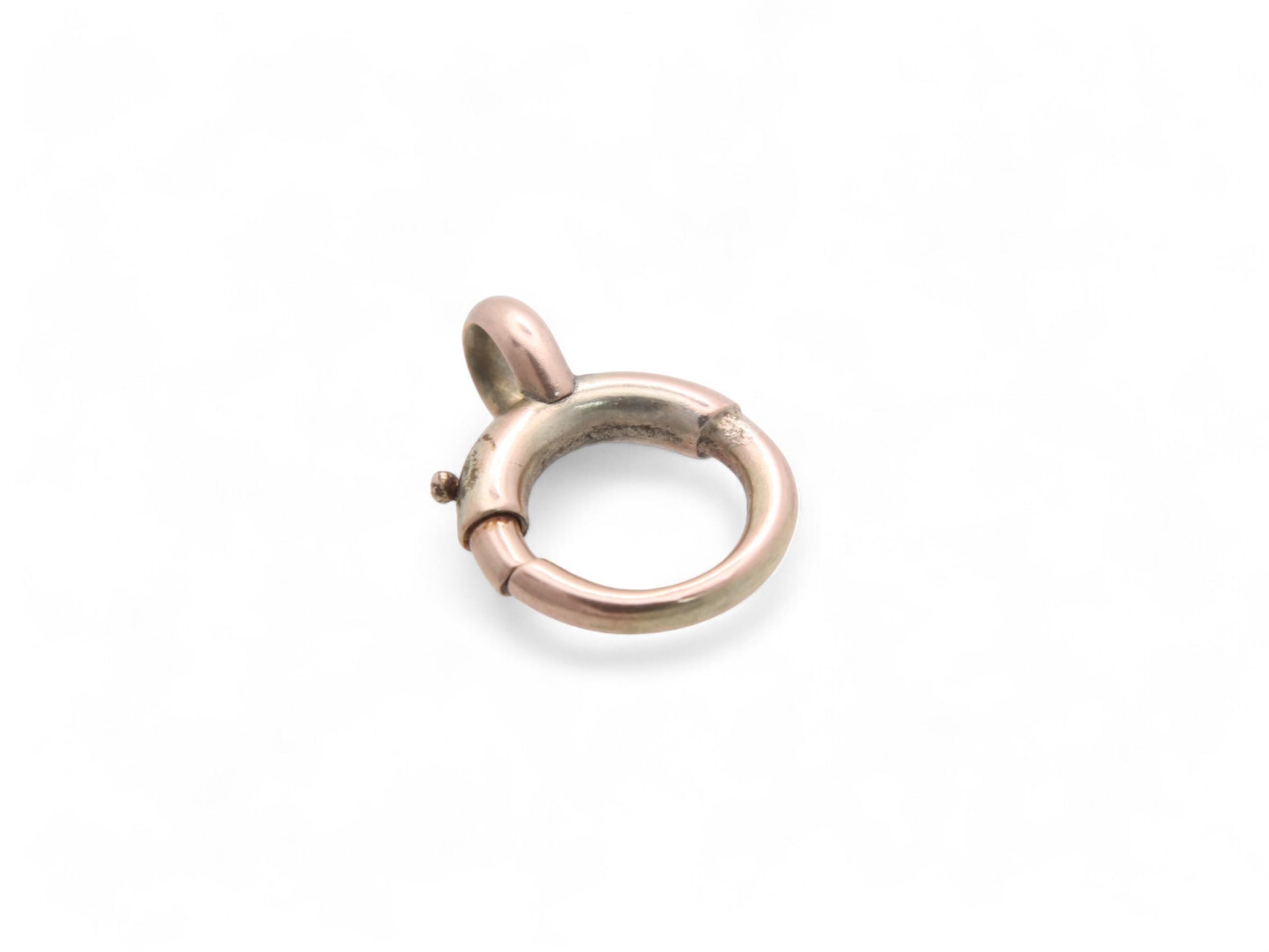 Antique-Victorian-9ct-Rose-Gold-Bolt-Clasp,-Spring-Jump-Ring