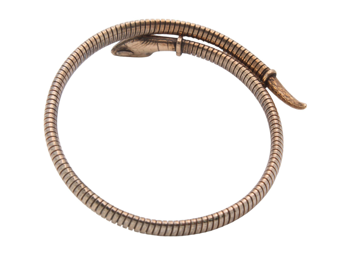 Antique Rolled Gold Snake Bangle