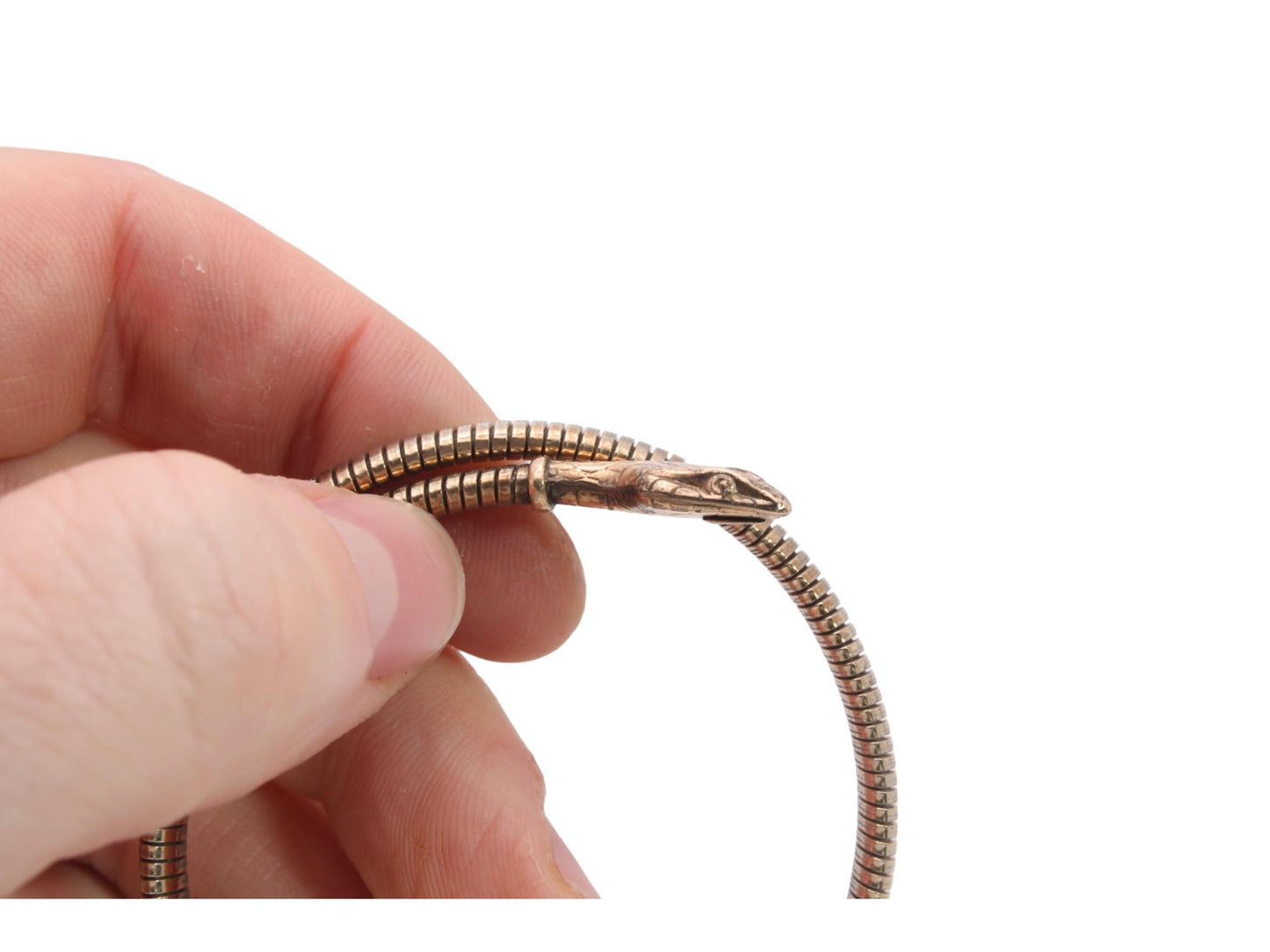 Antique Rolled Gold Snake Bangle
