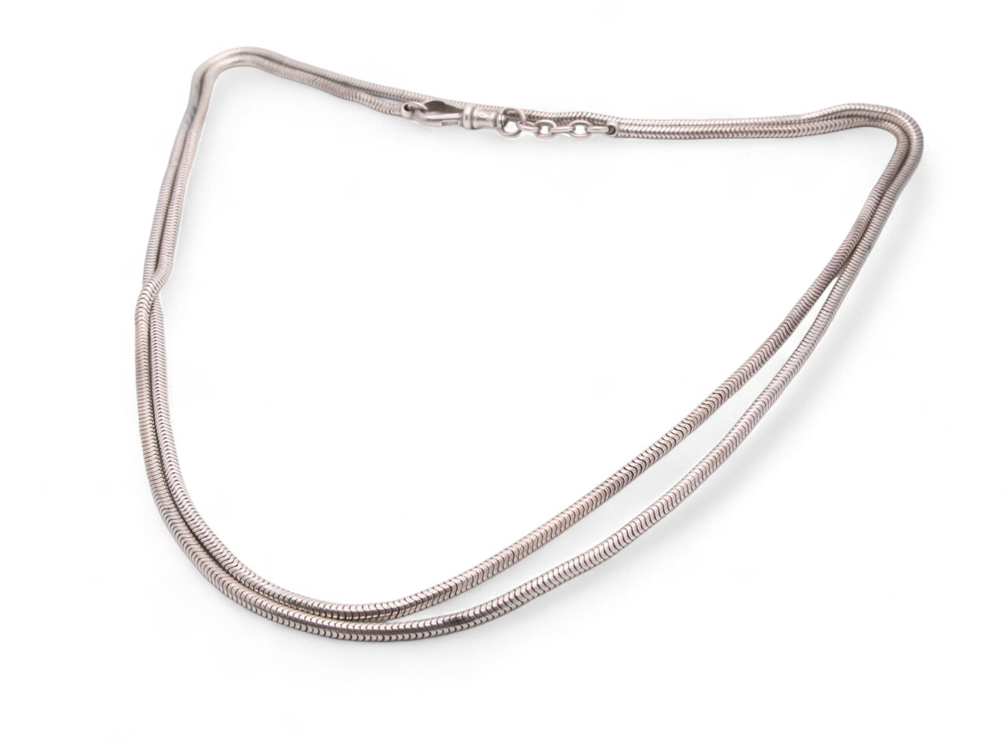 Antique Sterling Silver Long Guard Snake Link, 65g