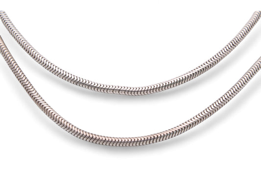 Antique Sterling Silver Long Guard Snake Link, 65g