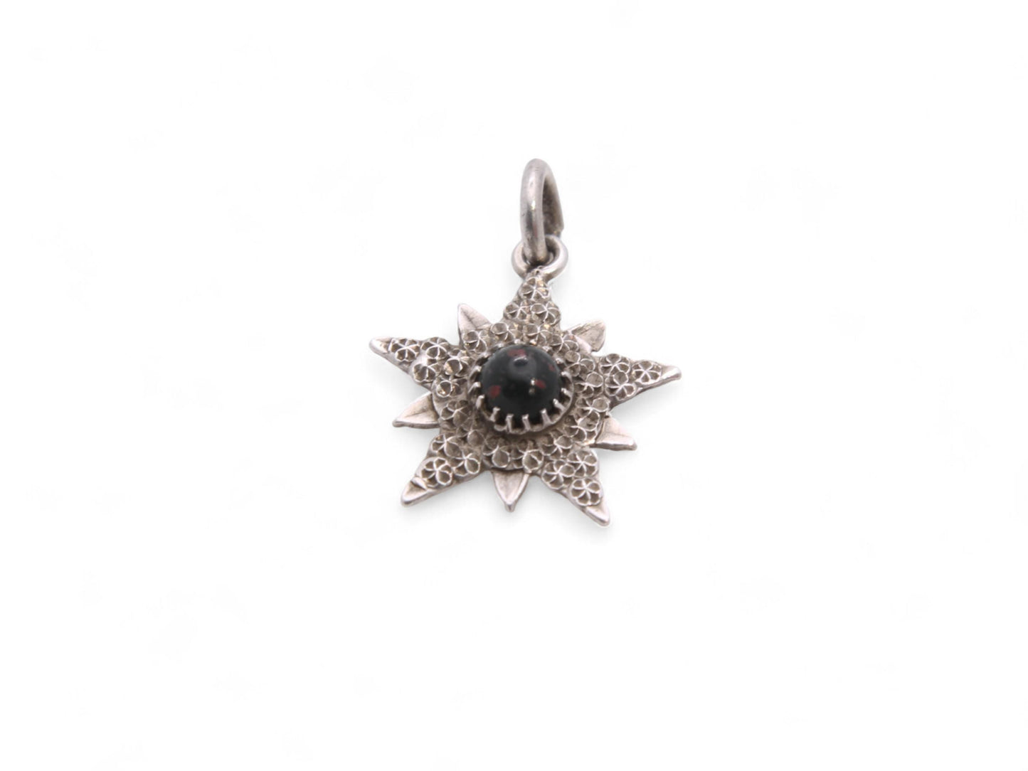 Antique Victorian Sterling Silver Star Charm - Charles Horner