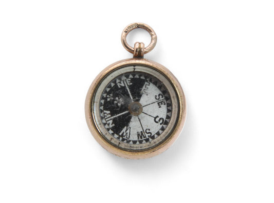 Antique 9ct Gold Bloodstone Compass Pendant Fob