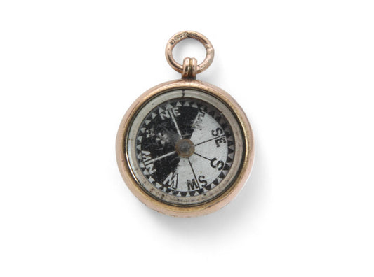 Antique 9ct Gold Bloodstone Compass Pendant Fob