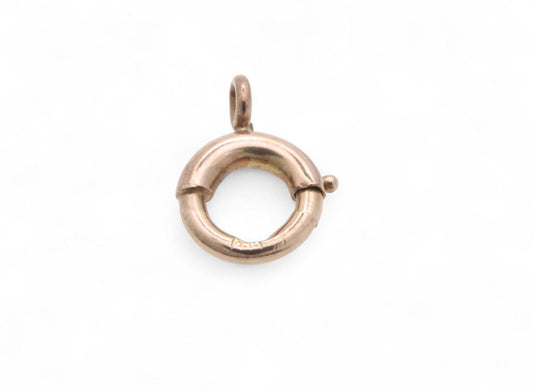 Antique 9ct Gold Bolt Clasp, Spring Jump Ring