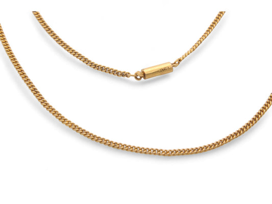 Antique 9ct Yellow Gold Curb Link Necklace