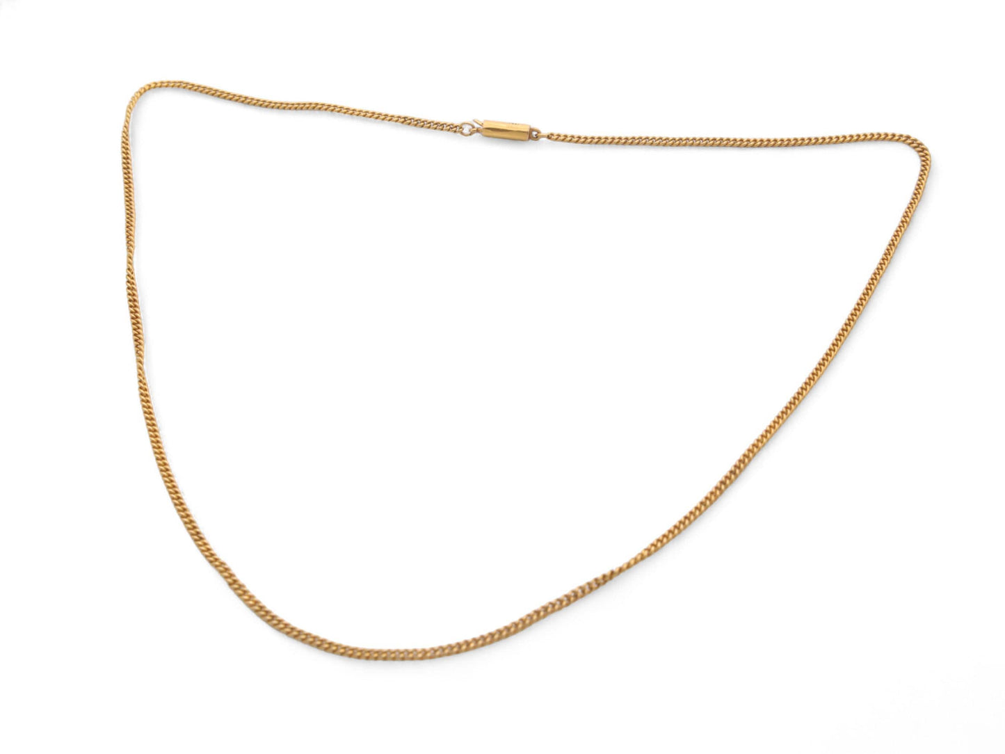 Antique 9ct Yellow Gold Curb Link Necklace