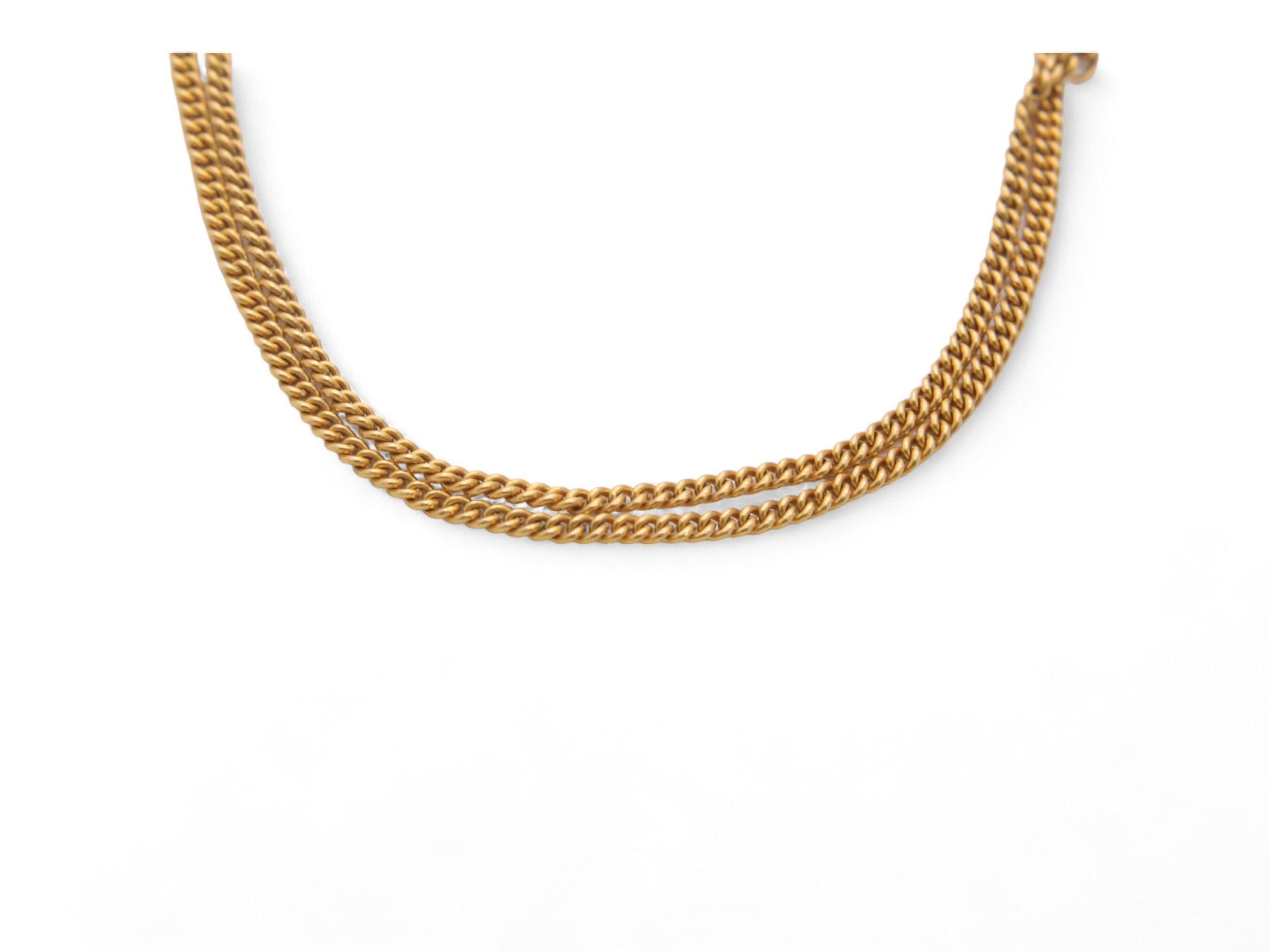 Antique-9ct-Yellow-Gold-Curb-Link-Necklace