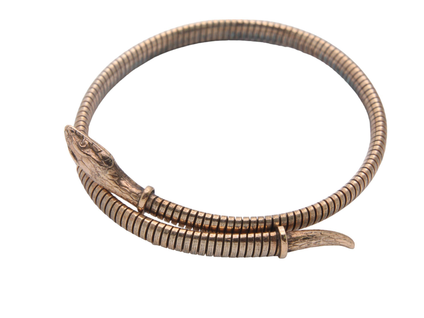 Antique Rolled Gold Snake Bangle