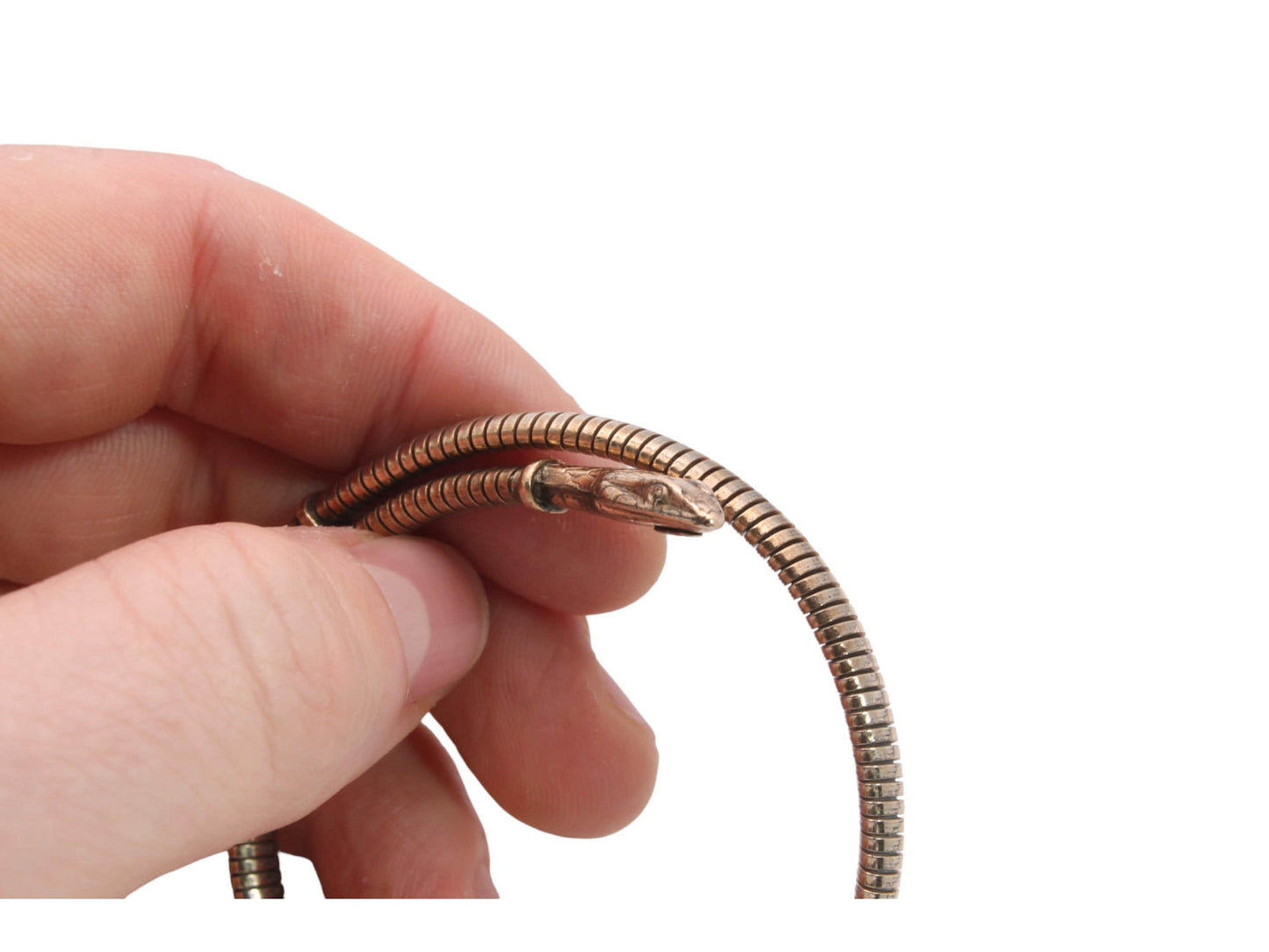 Antique Rolled Gold Snake Bangle