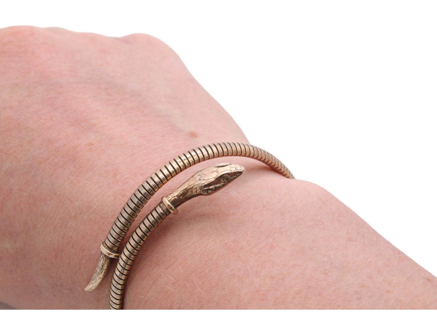 Antique Rolled Gold Snake Bangle