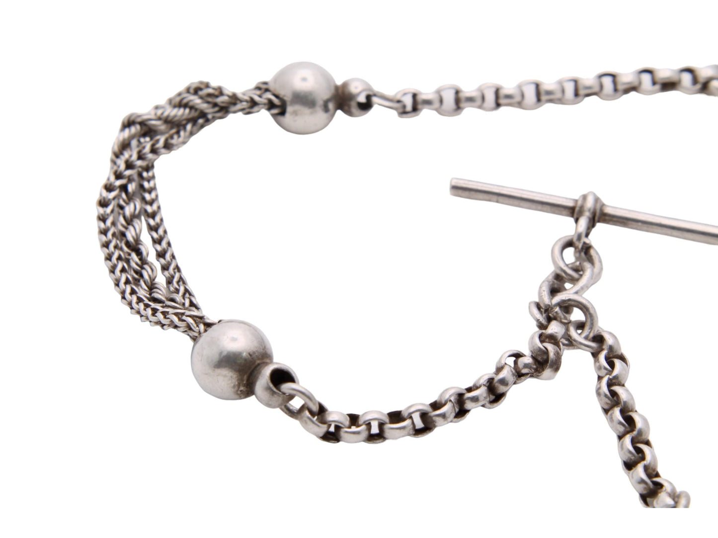 Antique Sterling Silver Albertina Bracelet & Tassel