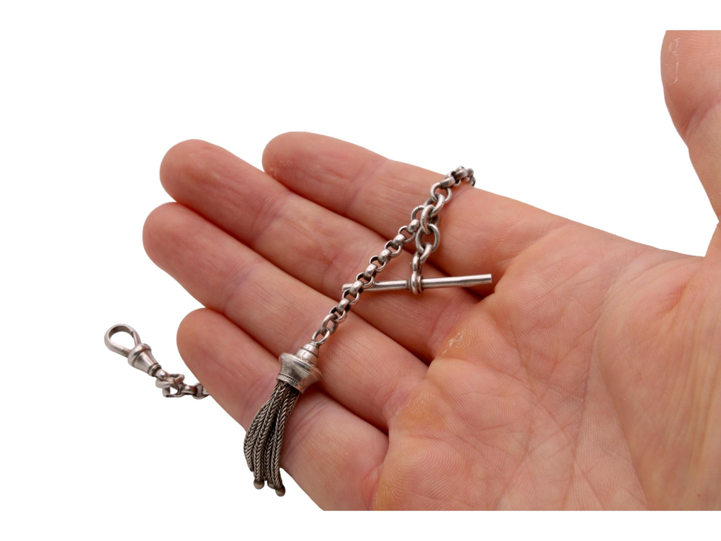 Antique Sterling Silver Albertina Bracelet & Tassel