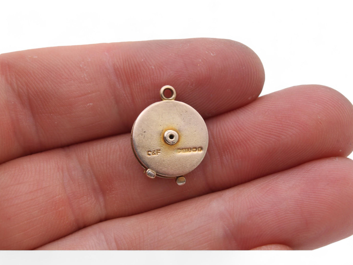 Vintage 9ct Gold 'I Love You' Moving Telephone Dial Charm