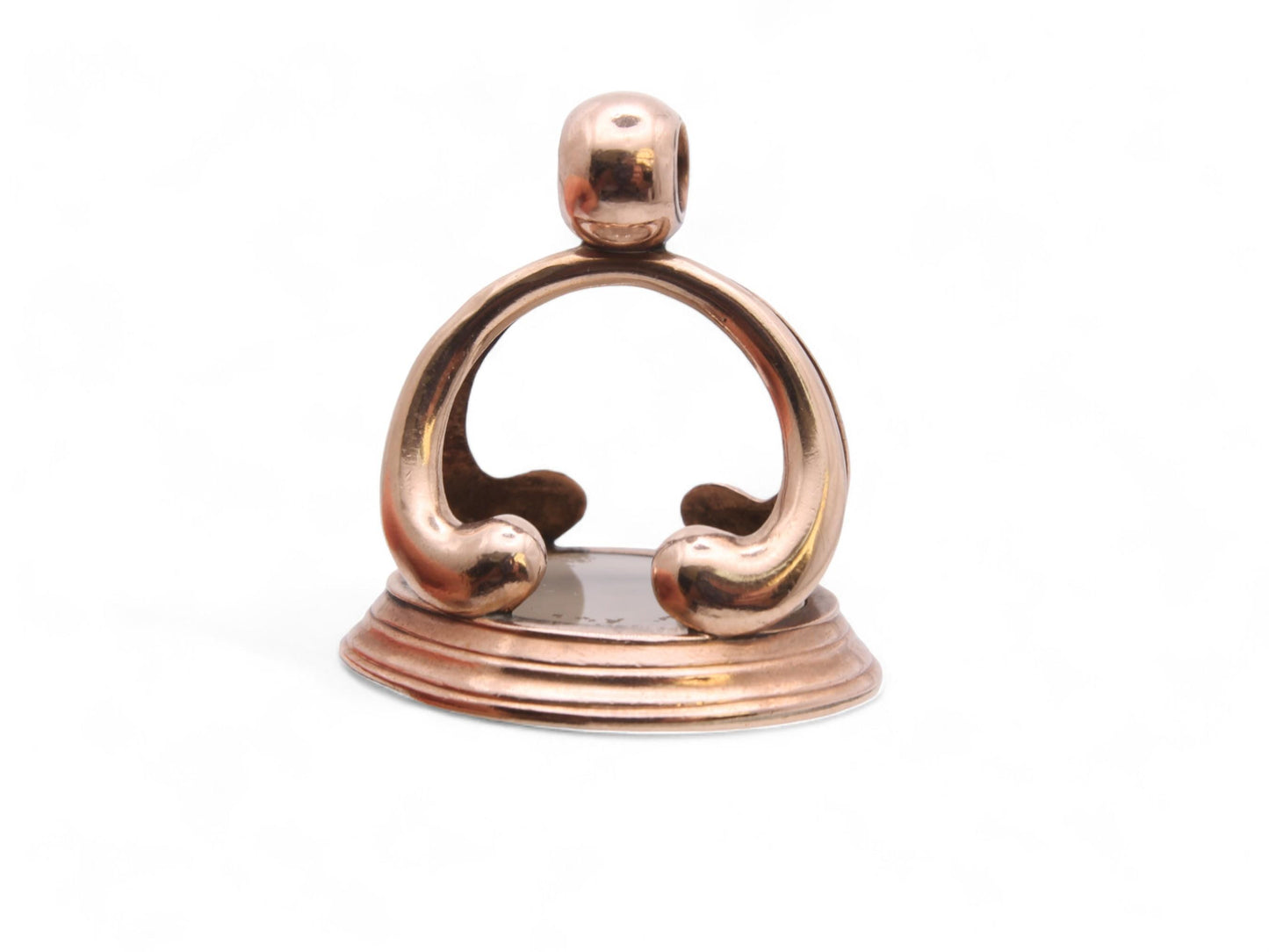 Antique 9ct Gold Chalcedony Intaglio "NOT FOR ONESELF" Phoenix Crest Seal