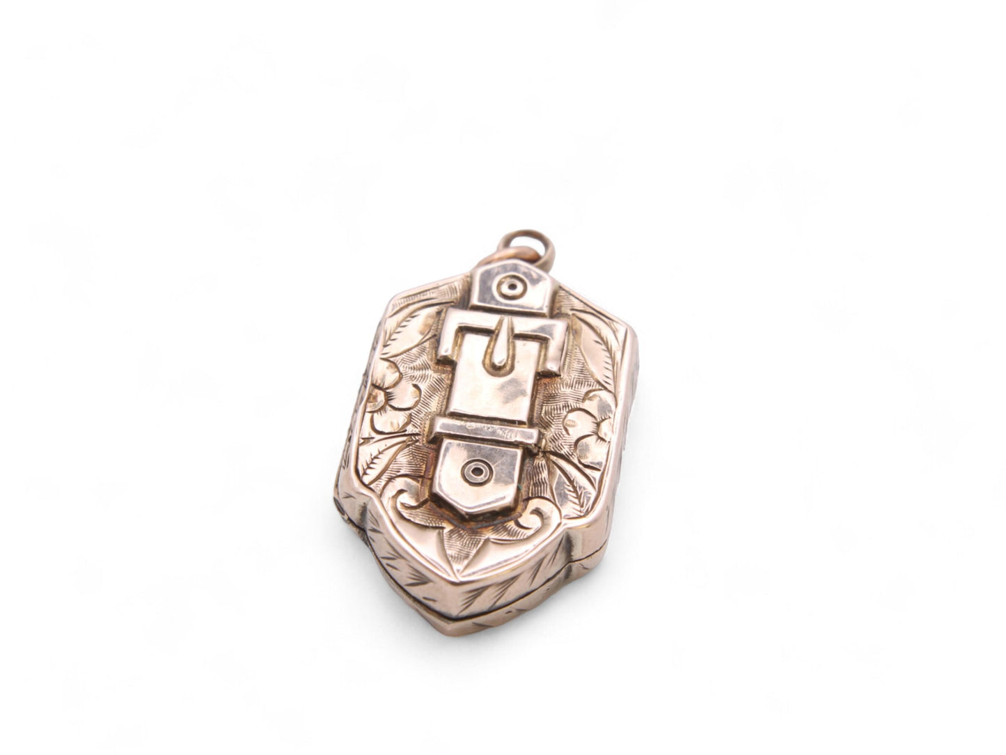 Antique 9ct Gold Shield Shaped Buckle Locket