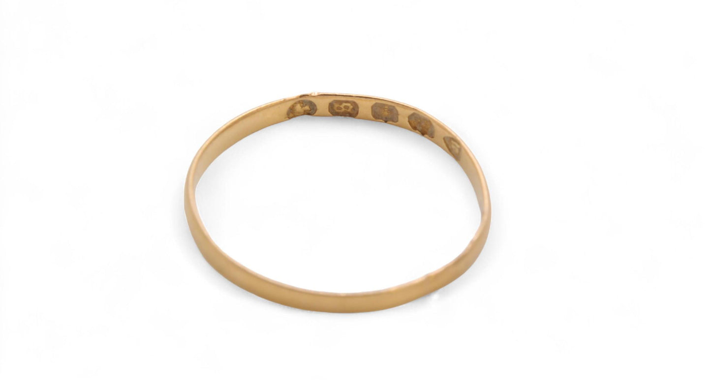 Antique 22ct Gold Wedding Ring, 1862