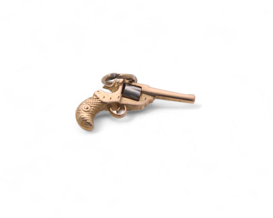 Antique 9ct Gold Revolver Gun Charm
