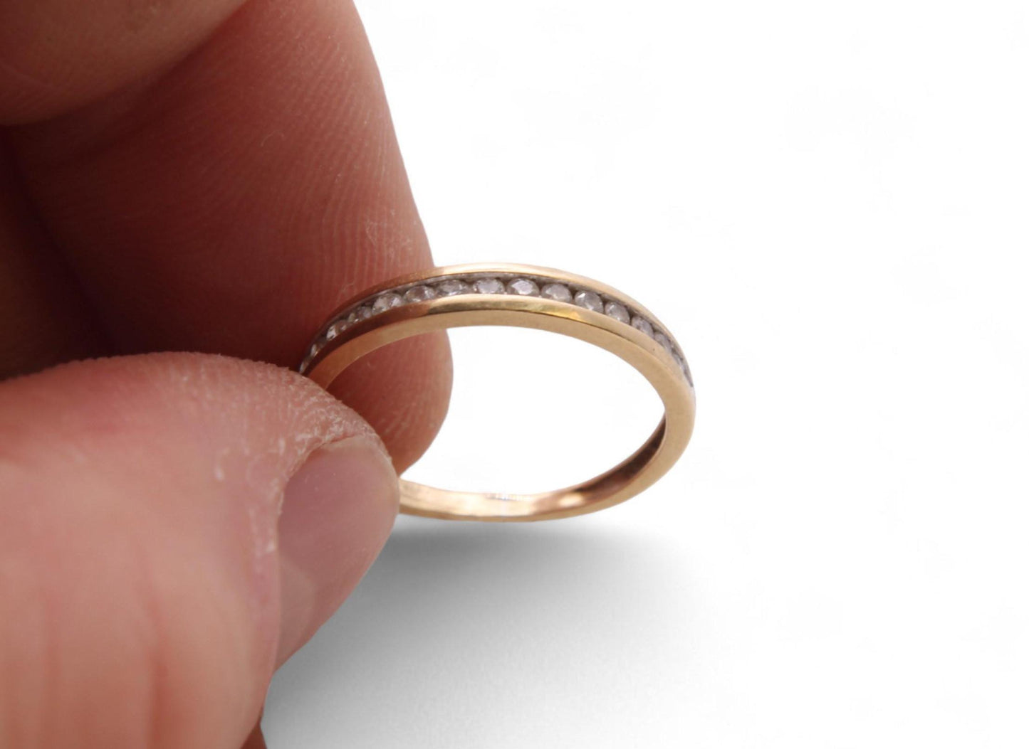 Vintage 18ct Gold Diamond Half Eternity Band, 0.16ctw