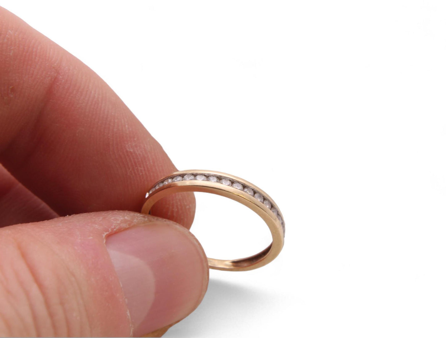 Vintage 18ct Gold Diamond Half Eternity Band, 0.16ctw