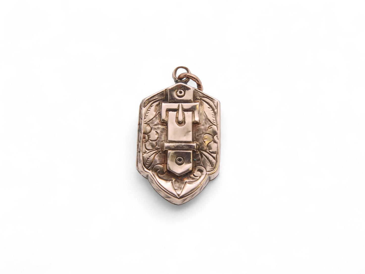 Antique 9ct Gold Shield Shaped Buckle Locket