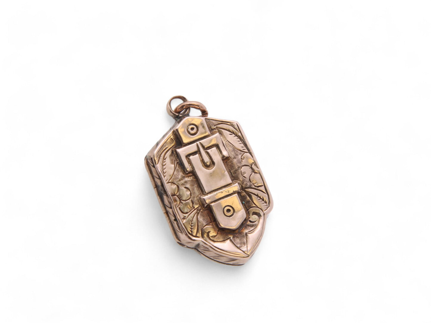 Antique 9ct Gold Shield Shaped Buckle Locket