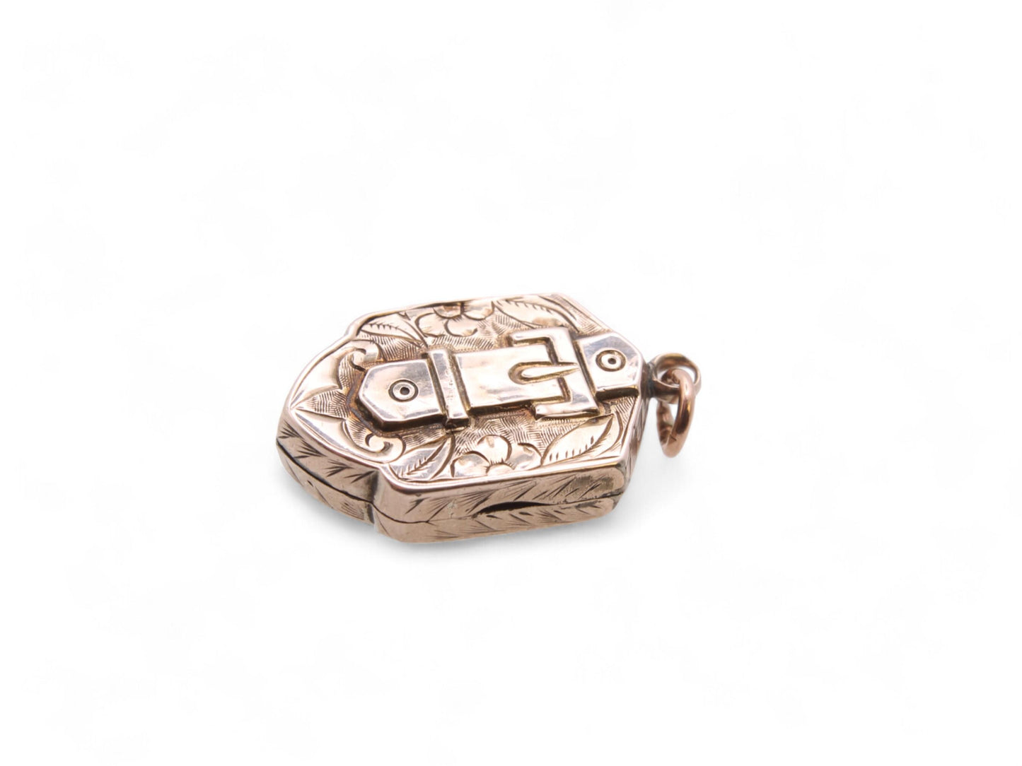 Antique 9ct Gold Shield Shaped Buckle Locket