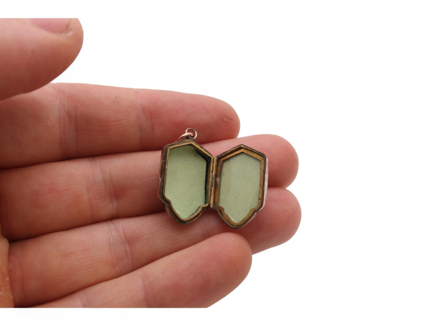 Antique 9ct Gold Shield Shaped Buckle Locket