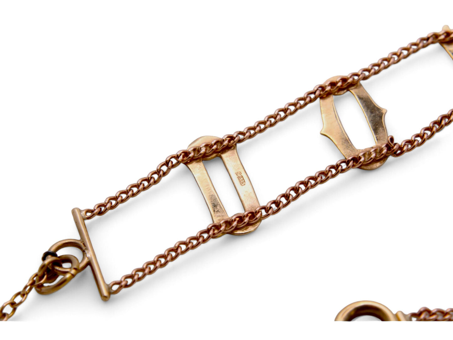 Vintage 9ct Gold I Love You Bracelet, 7.25"