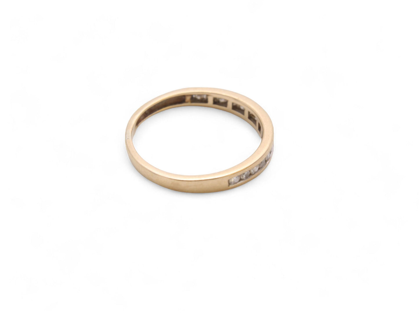 Vintage 18ct Gold Diamond Half Eternity Band, 0.16ctw