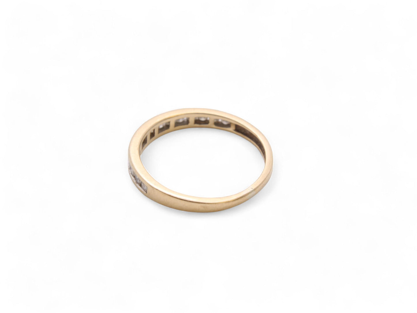 Vintage 18ct Gold Diamond Half Eternity Band, 0.16ctw