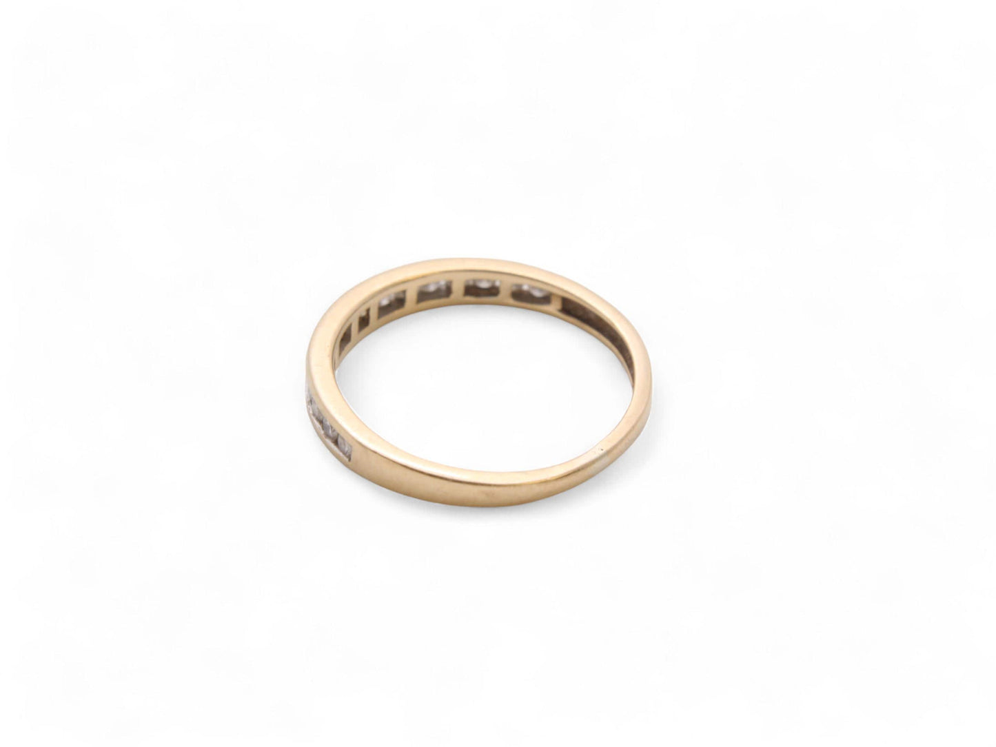 Vintage 18ct Gold Diamond Half Eternity Band, 0.16ctw