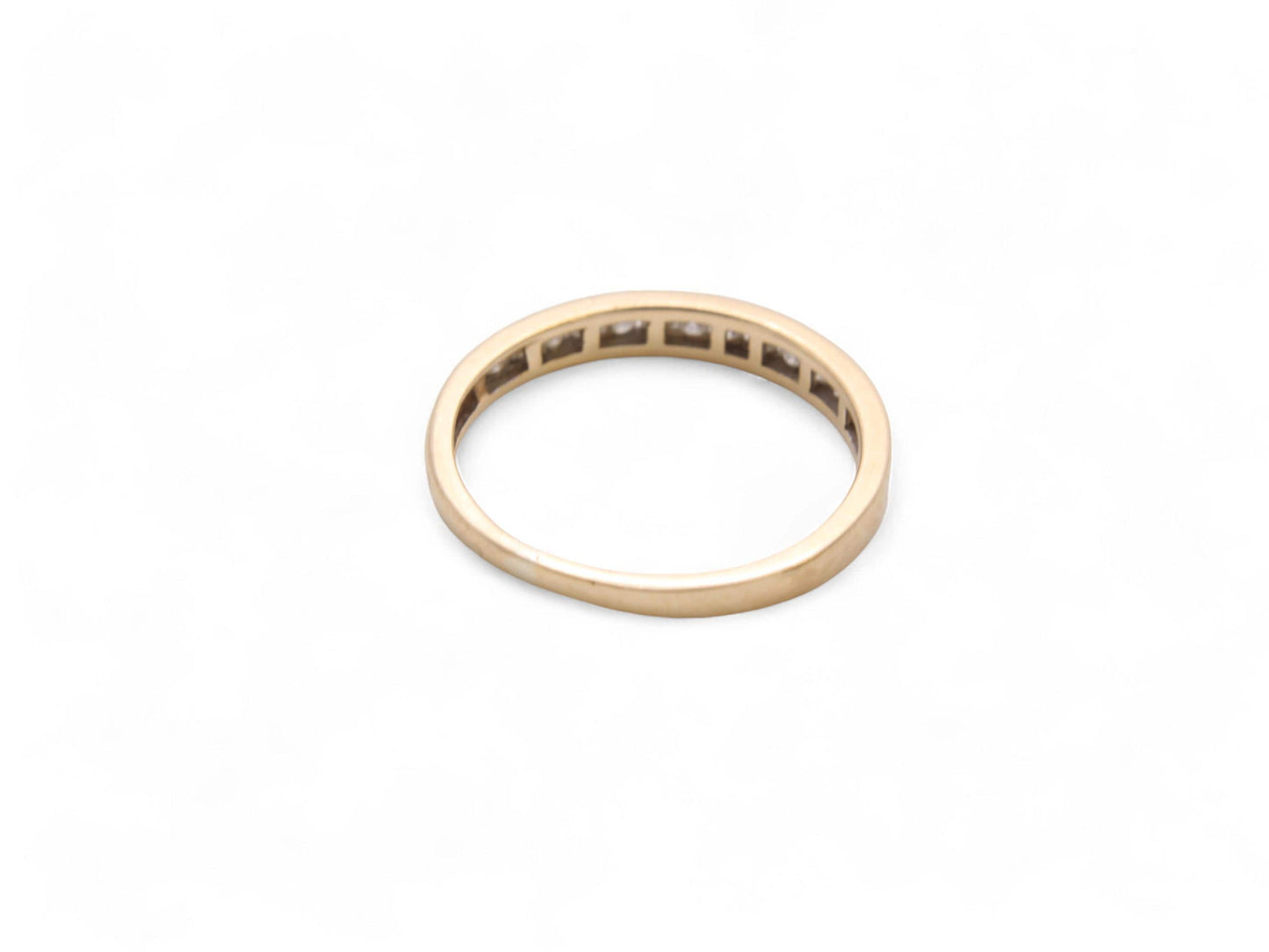 Vintage 18ct Gold Diamond Half Eternity Band, 0.16ctw