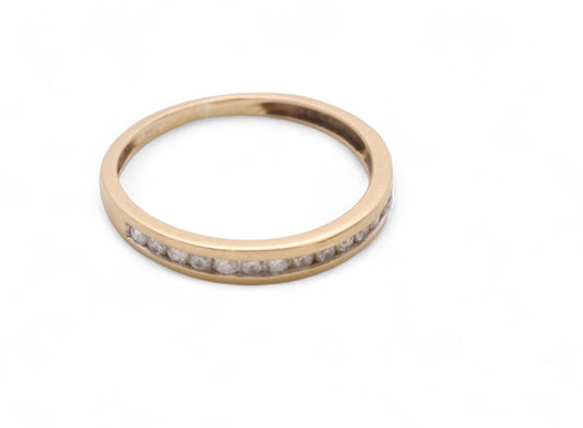 Vintage 18ct Gold Diamond Half Eternity Band, 0.16ctw