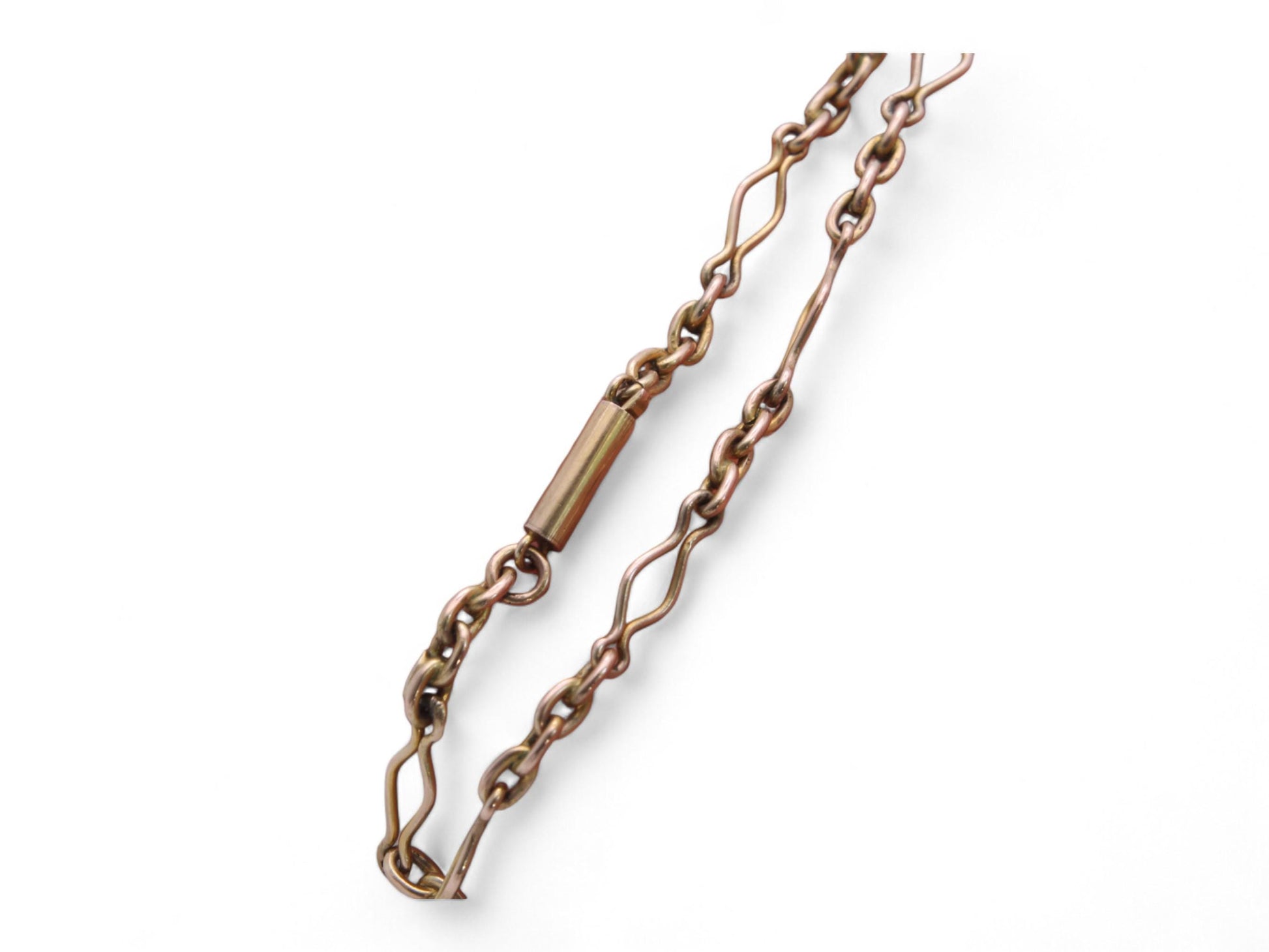 Antique-9ct-Gold-Fancy-Trombone-Link-Necklace