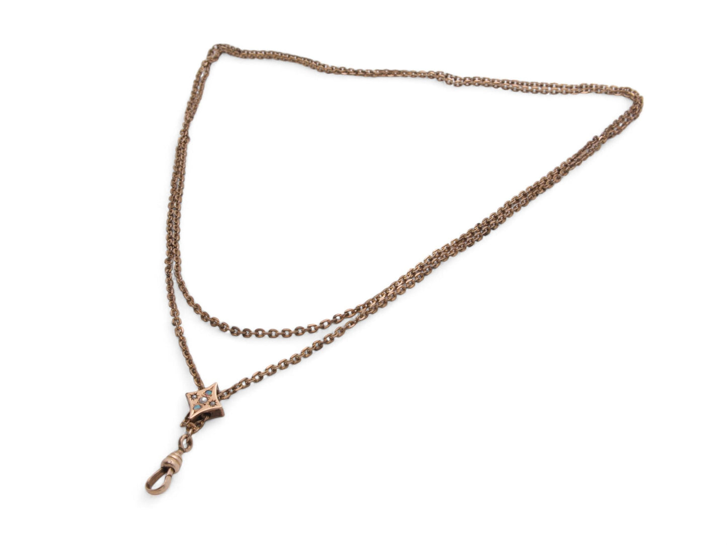 Antique 9ct Rolled Gold Opal Slider Long Guard