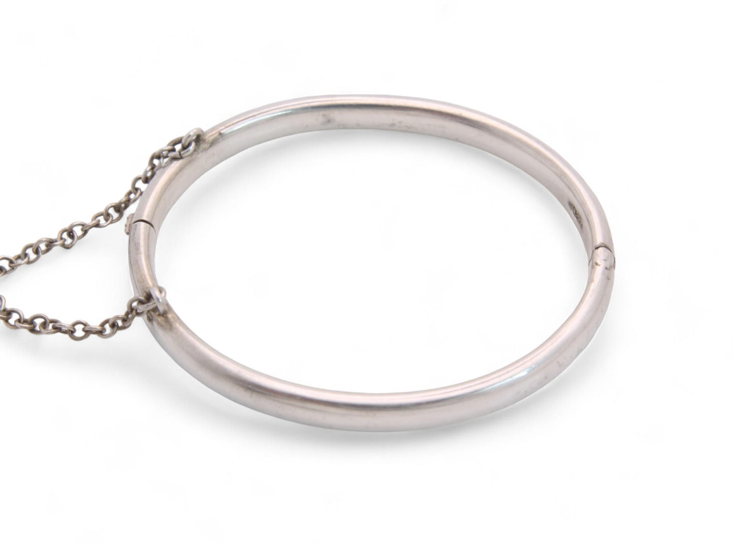 Vintage Sterling Silver Charles Horner Baby Bangle, 1950