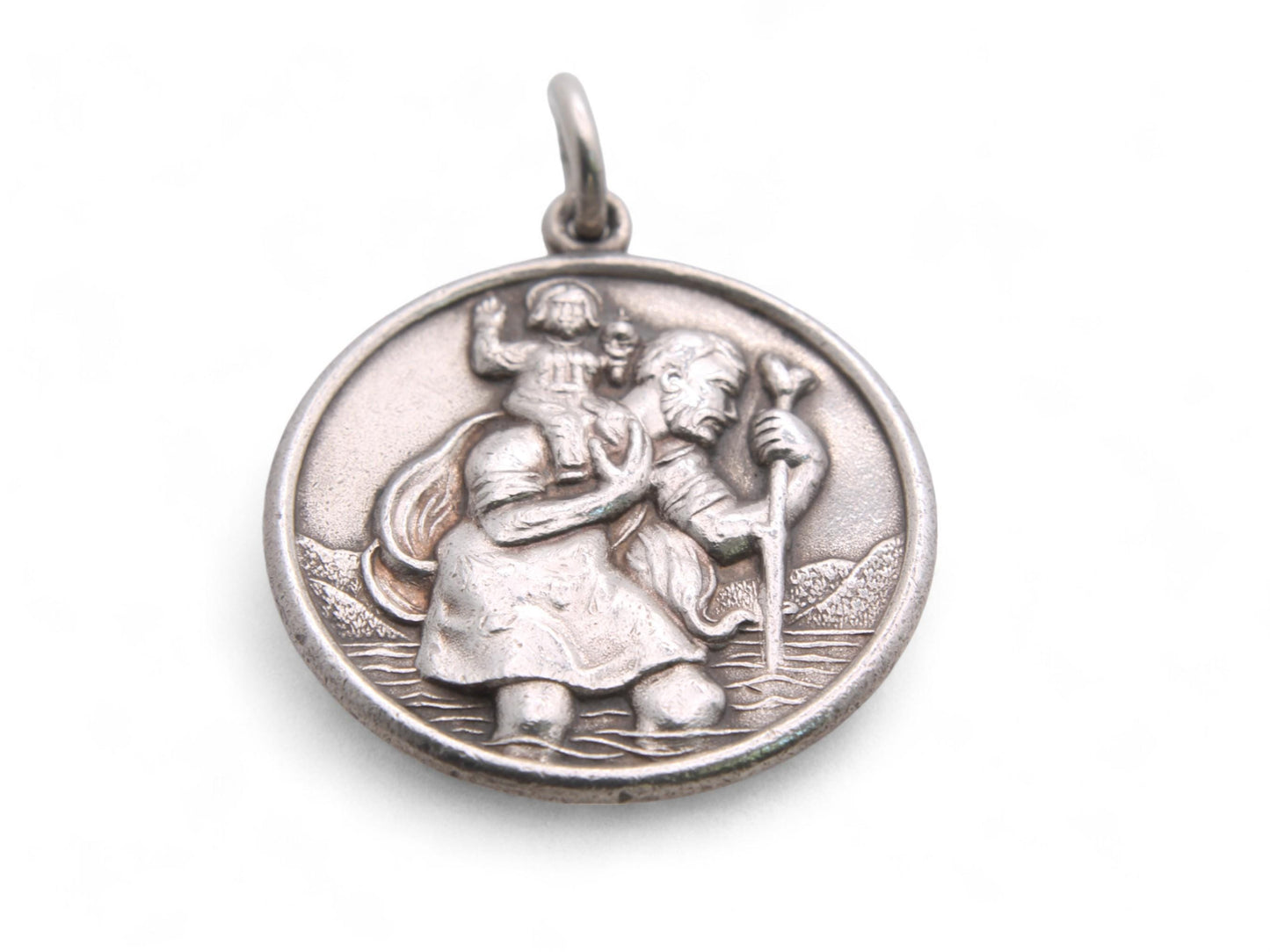 Vintage Sterling Silver St Christopher's Pendant, Charles Horner